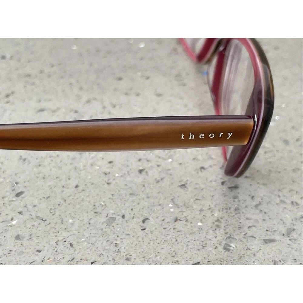 THEORY Eyeglasses Frames ONLY TH1140 C03 135 51 17 Brown Rectangular pink